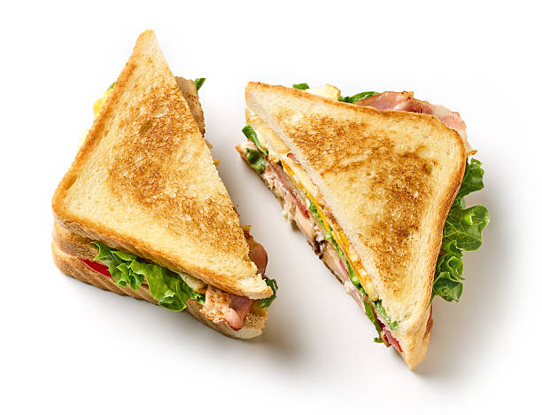istock club sandwich on white background 2213951201