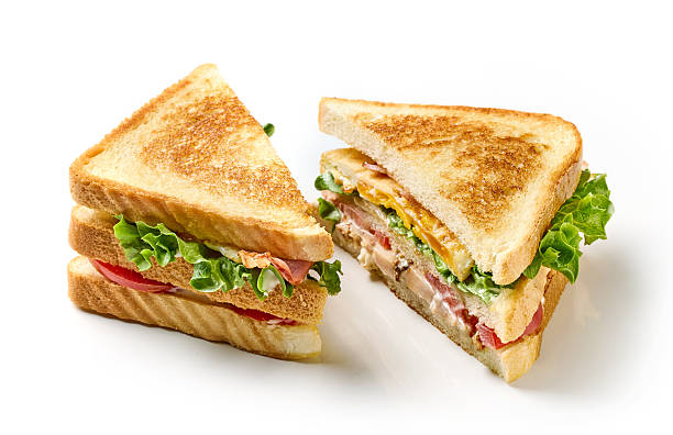istock club sandwich on white background 2213951215