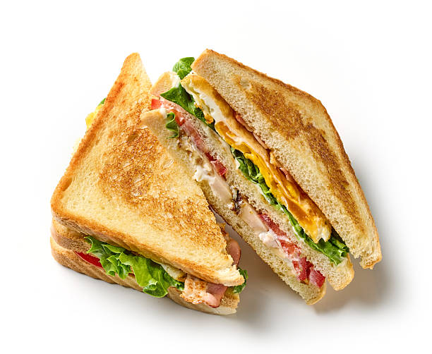 istock club sandwich on white background 2213951223