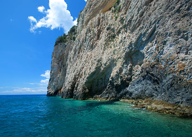 Blue caves on Zakynthos island, Greece