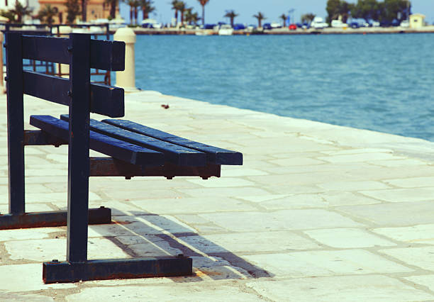 Bench deck with sea view, Zakinthos, Greece