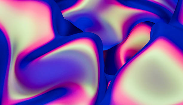 istock Iridescent holographic abstract colorful fluid background flowing like waves 2213956849