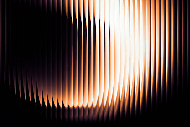 Bright white-to-orange glass gradient set against a black base, featuring a warm glow, gentle blur, and dynamic ribbed pattern reminiscent of heat waves or abstract fire.