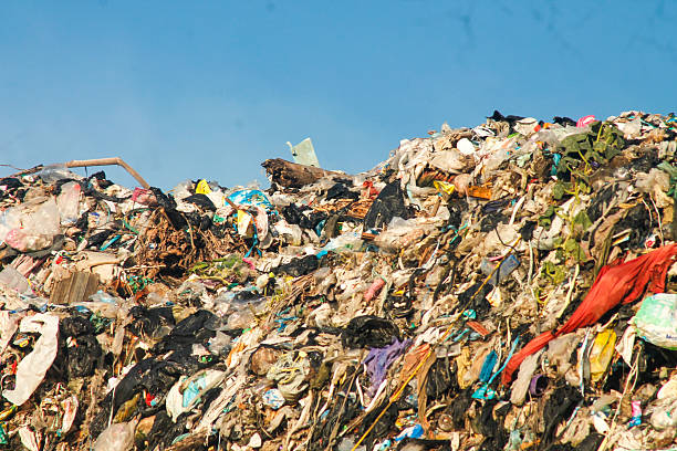 istock Garbage pile in trash dump or landfill. Pollution concept. 2213965075