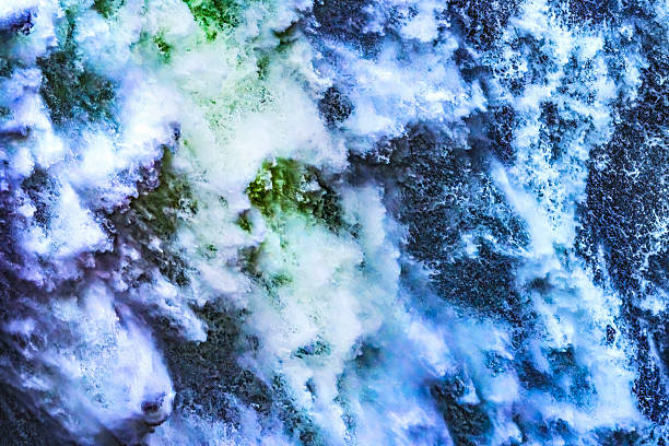 Colorful Snoqualme Falls Abstract Washington State Pacific Northwest Gushing Waterfall Creates Intricate Patterns