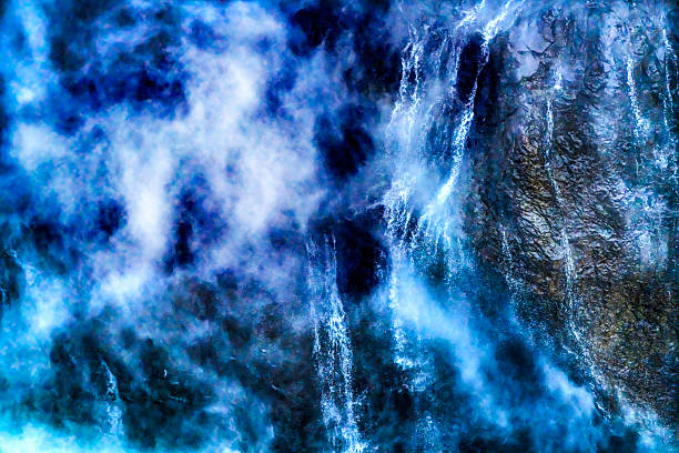 Snoqualme Falls Brown Walls Abstract Washington State Pacific Northwest Gushing Waterfall Creates Intricate Patterns