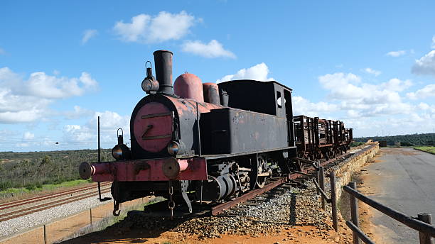istock old black locomotive on rails 2213967959