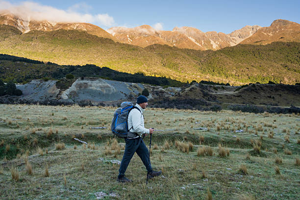 istock Man's weekend escape, hiking freedom. 2213968631