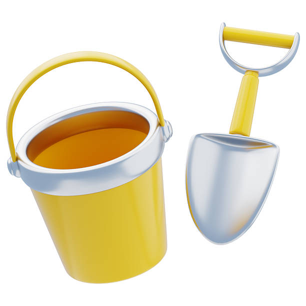 Bucket With Shovel 3D Icon