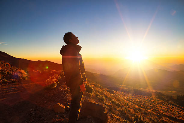 istock Hiker watching sunrise from sierra negra volcano, mexico 2213976007