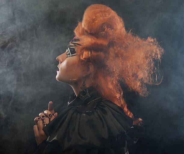 istock Young woman with creative hairstyle and make up 2213977581