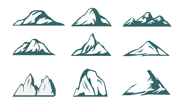 Mountains Logo Symbol and Icons Set