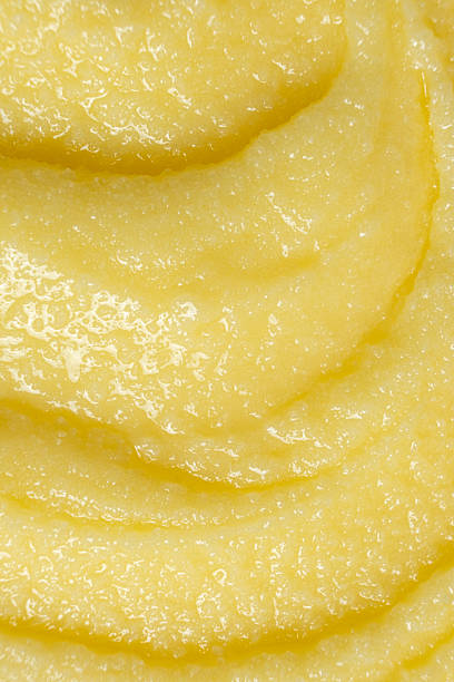 istock Shiny Golden Ghee Butter Texture Close Up Top View 2213980004