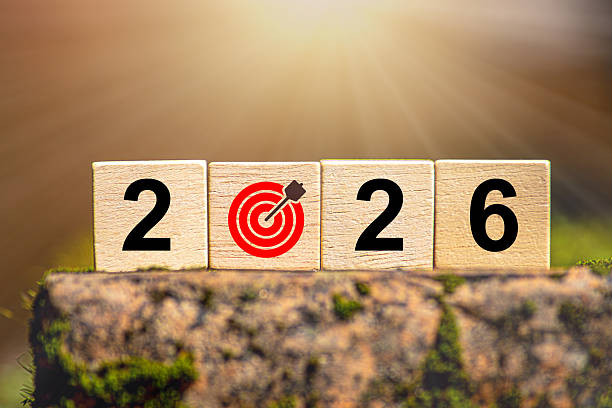 istock 2026 new year goal plan action. Goal achievement. Ambition aiming success. Setup objective target business planning of new year concept. business planning in 2026. Target concept for new year 2026 2213983188