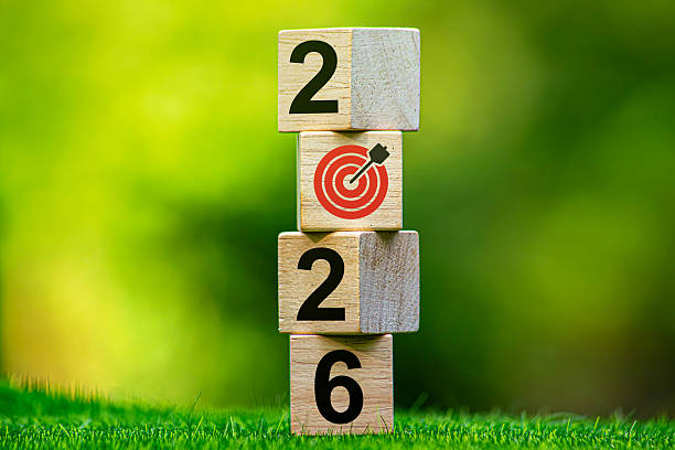istock 2026 new year goal plan action. Goal achievement. Ambition aiming success. Setup objective target business planning of new year concept. business planning in 2026. Target concept for new year 2026 2213983603