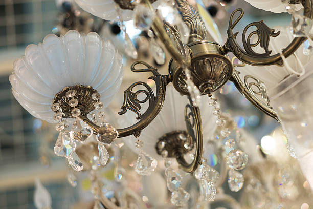 istock Vintage crystal lamp details 2213984046