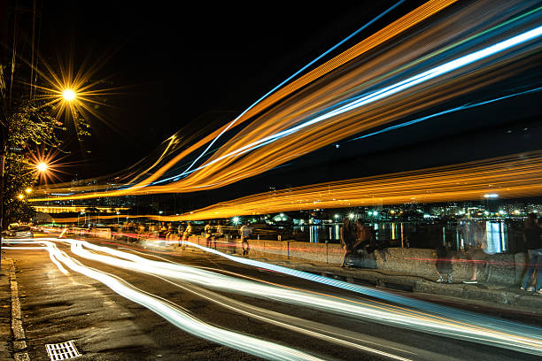 istock Long Exposure Light Trails at Mureta da Urca, Rio de Janeiro, Brazil 2213984074