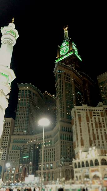 istock Clock Tower at Night in Mecca, Saudi Arabia 2213992375