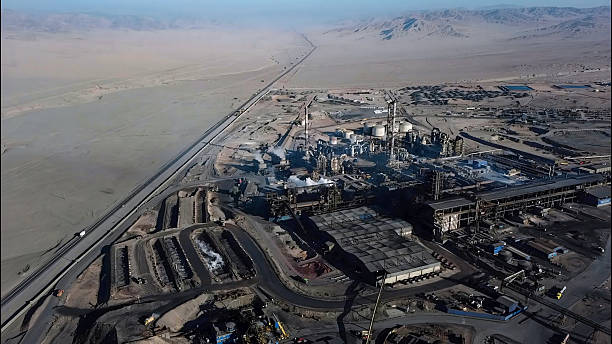 istock Panoramic view of a mineral processing plant in a mine 2214001873