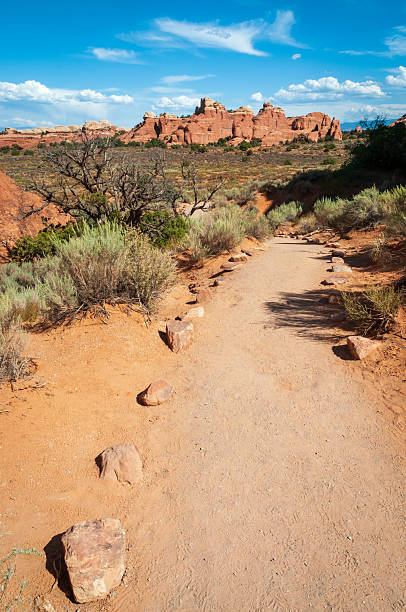 istock Hiking Trail at Arches National Park in Utah 2214003833