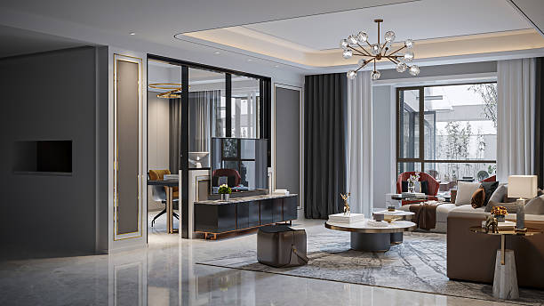 istock Upscale and Chic Living Room Design 2214003953