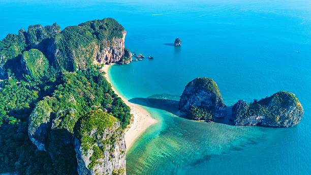 istock Breathtaking aerial view of Railay Beach showcasing turquoise waters and dramatic cliffs 2214006090