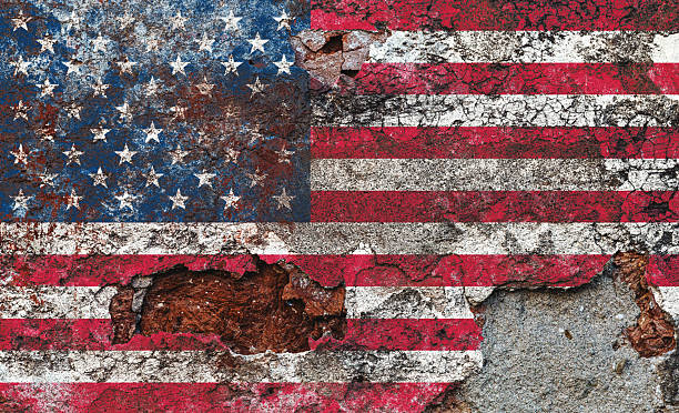istock distrressed american flag on textured damaged wall background 2214006585