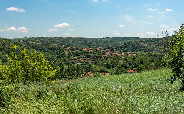 View at Cherven village from Cherven fortress. Ruse region, Bulgaria, Eastern Europe.