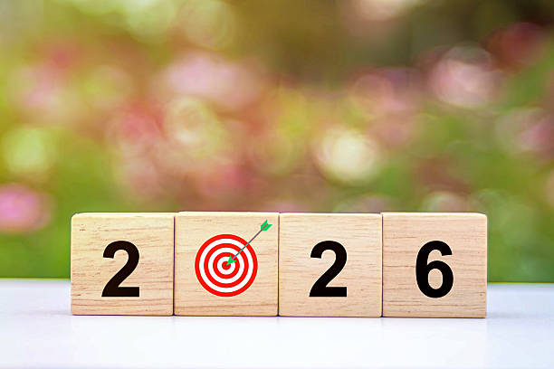 istock 2026 new year goal plan action. Goal achievement. Ambition aiming success. Setup objective target business planning of new year concept. business planning in 2026. Target concept for new year 2026 2214010845