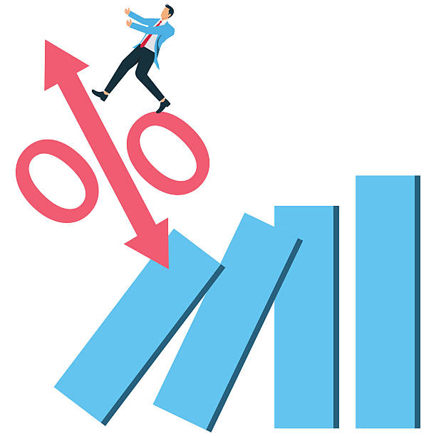 istock Interest rate and inflation percent impact economy 2214012334