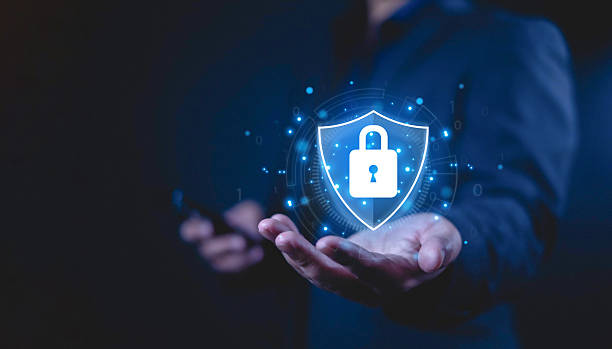 istock Protection cybersecurity and privacy concept, Businessman showing icon on hand, Network security system, Develop software, protections, Internet technology, Encrypted connection 2214015201