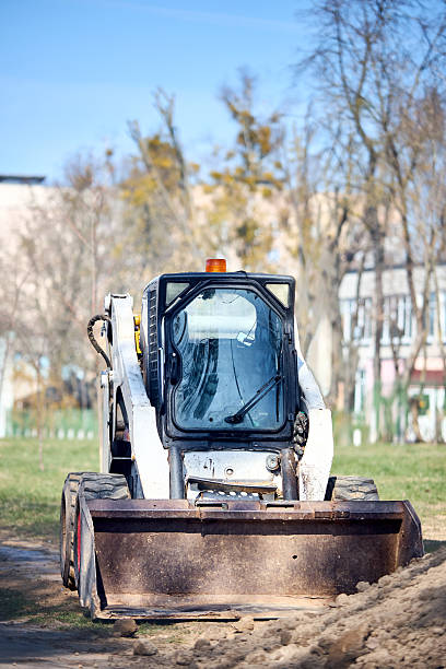 Earth mover during construction work,