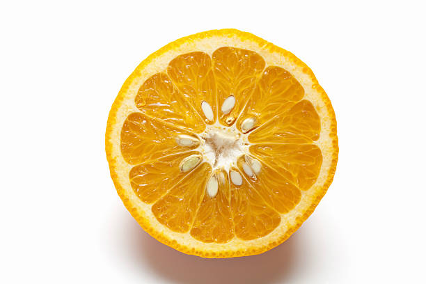istock Cross section of a summer mandarin orange 2214017870