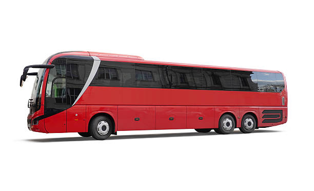 istock Red Tour Bus Cut Out 2214021773