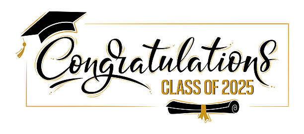 istock Congratulations Class of 2025 greeting sign. Congrats Graduated. Congratulating banner. Handwritten brush lettering. Isolated vector text for graduation design, poster, invitation, greeting card 2214024358