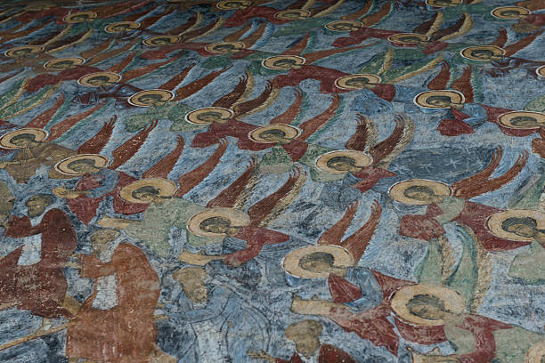 istock Sucevita Monastery Wall Detail 2214024368