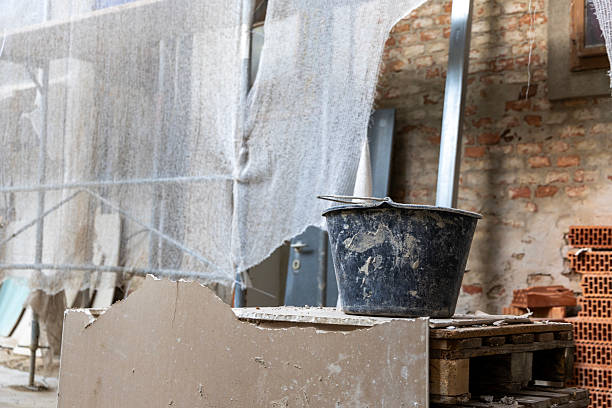 istock Plastic black bucket at a construction site. Austria 2214027993