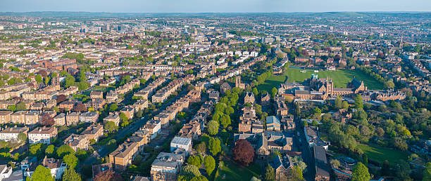istock Aerial image of Bristol cityscape at sunset 2214039943