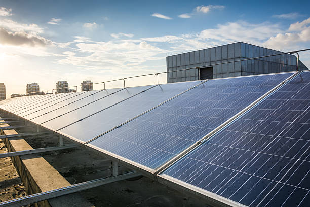 istock Innovative Rooftop Solar Panels Harnessing Sunlight for Sustainable Energy Solutions 2214041643