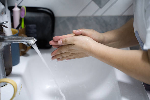 istock Brush teeth and wash face 2214042978