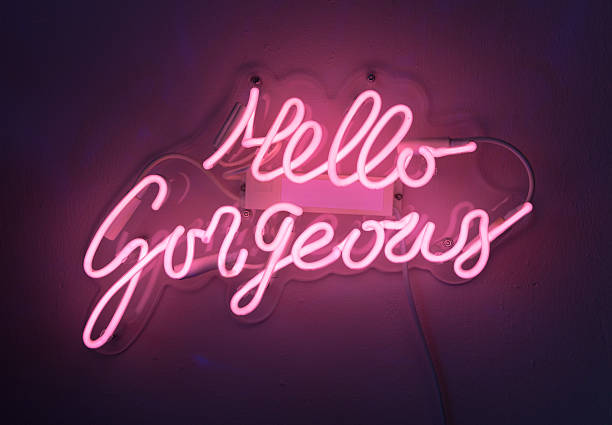 Hello Gorgeous Neon sign lamp for motivational decor.