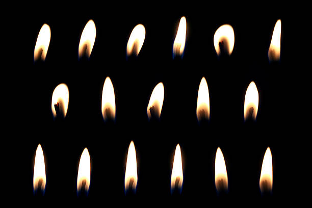 istock Candlelight and flame Black illustration lights with dark background at night, bright celebration, a funeral with death in a cemetery. 2214045520