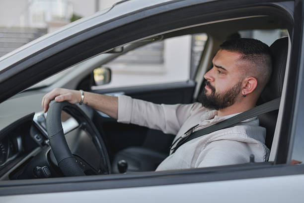 istock Composed Driver in Peaceful Moment Enjoying the Drive Without Distraction 2214046082