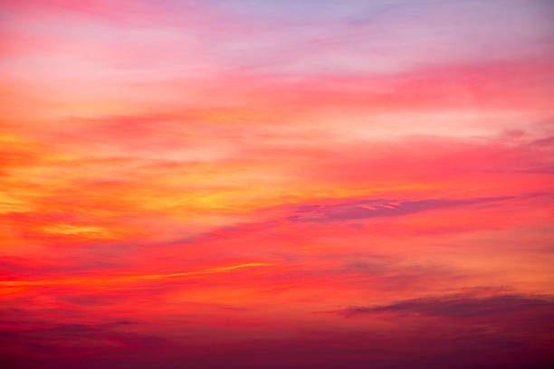 istock Beautiful , luxury soft gradient orange gold clouds and sunlight on the blue sky perfect for the background, take in evening,Twilight, Large size, high definition landscape photo 2214047917