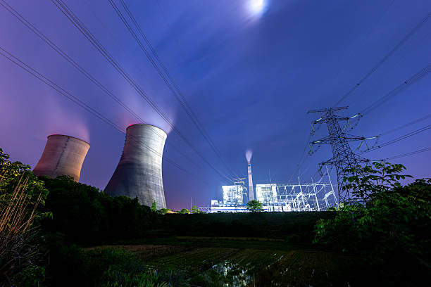 istock Power Plant in night 2214051884