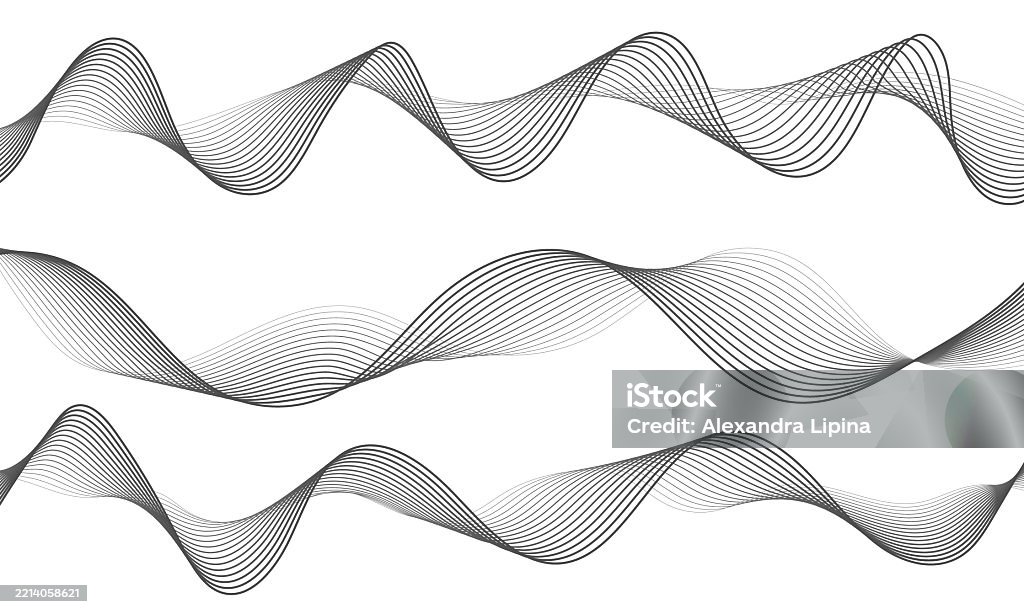 Shaking Lines Vector Vector Abstract Flowing Wavy Lines Digital Motion Element For Modern ...