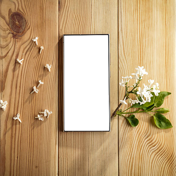 Spring Composition – Flat Lay of Purse, Flowers and Smartphone. Copy space for text.