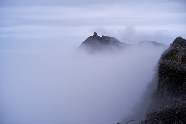 istock Famous Buddhist mountain, Mount Emei in cloud, China 2214064623