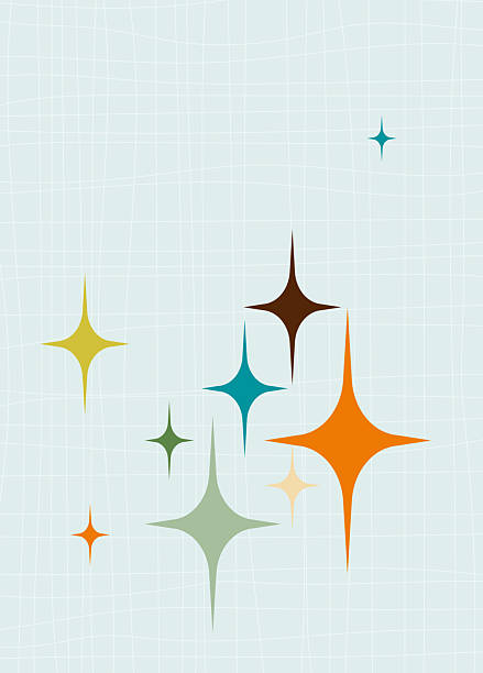 abstract colors stars pattern with line texture background