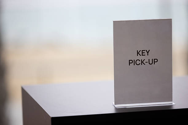istock Minimalist acrylic tabletop sign in an elegant corporate setting. 2214071686